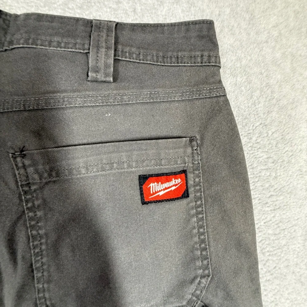 Milwaukee M650 Work Pant Mens 34x30 Gray Utility Carpenter Canvas Trousers